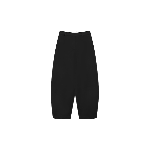Barrel fit tailored trousers Zwart