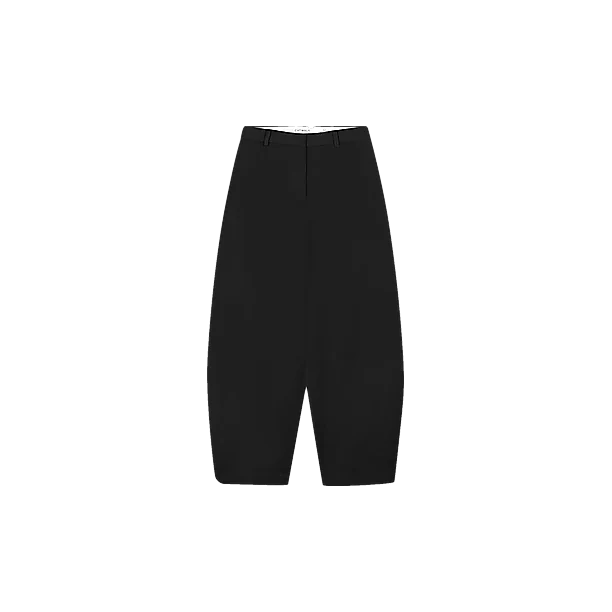 Barrel fit tailored trousers Zwart