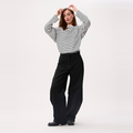 Barrel fit tailored trousers Zwart