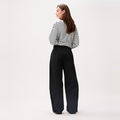 Barrel fit tailored trousers Zwart