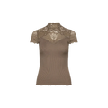 BEATHA SILK CAPSLEEVE LACE SHIRT Bruin