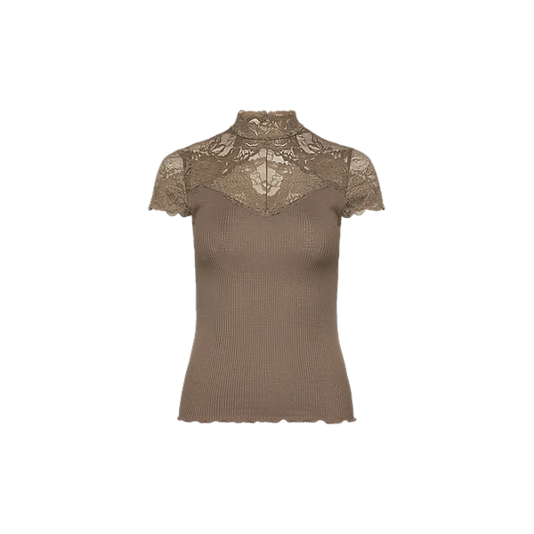 BEATHA SILK CAPSLEEVE LACE SHIRT