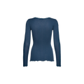 BERNADINE ORGAINIC LS ONECK LACE Blauw