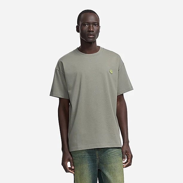BLOSSOM T-SHIRT WITH RUBBER PATCH Khaki