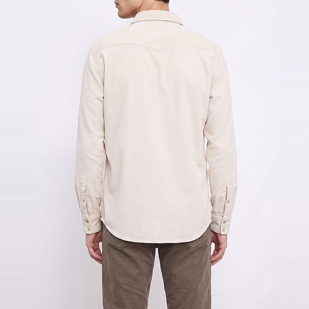 CAMICIA WESTERN VELLUTO TINTO Off White