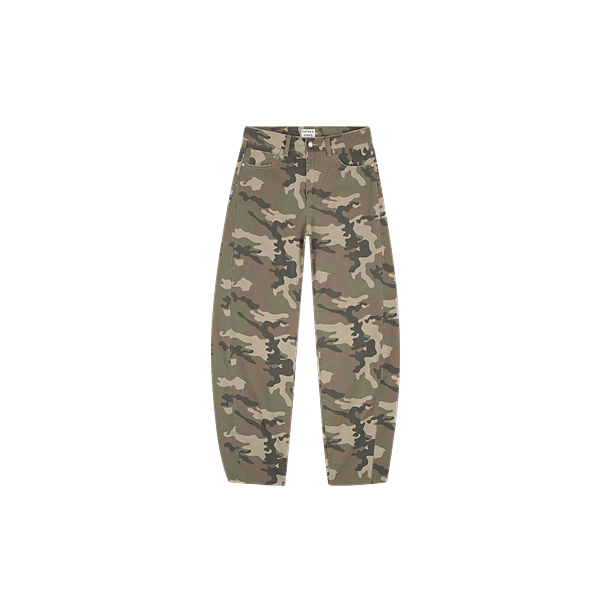 Camo super barrel fit jeans Groen