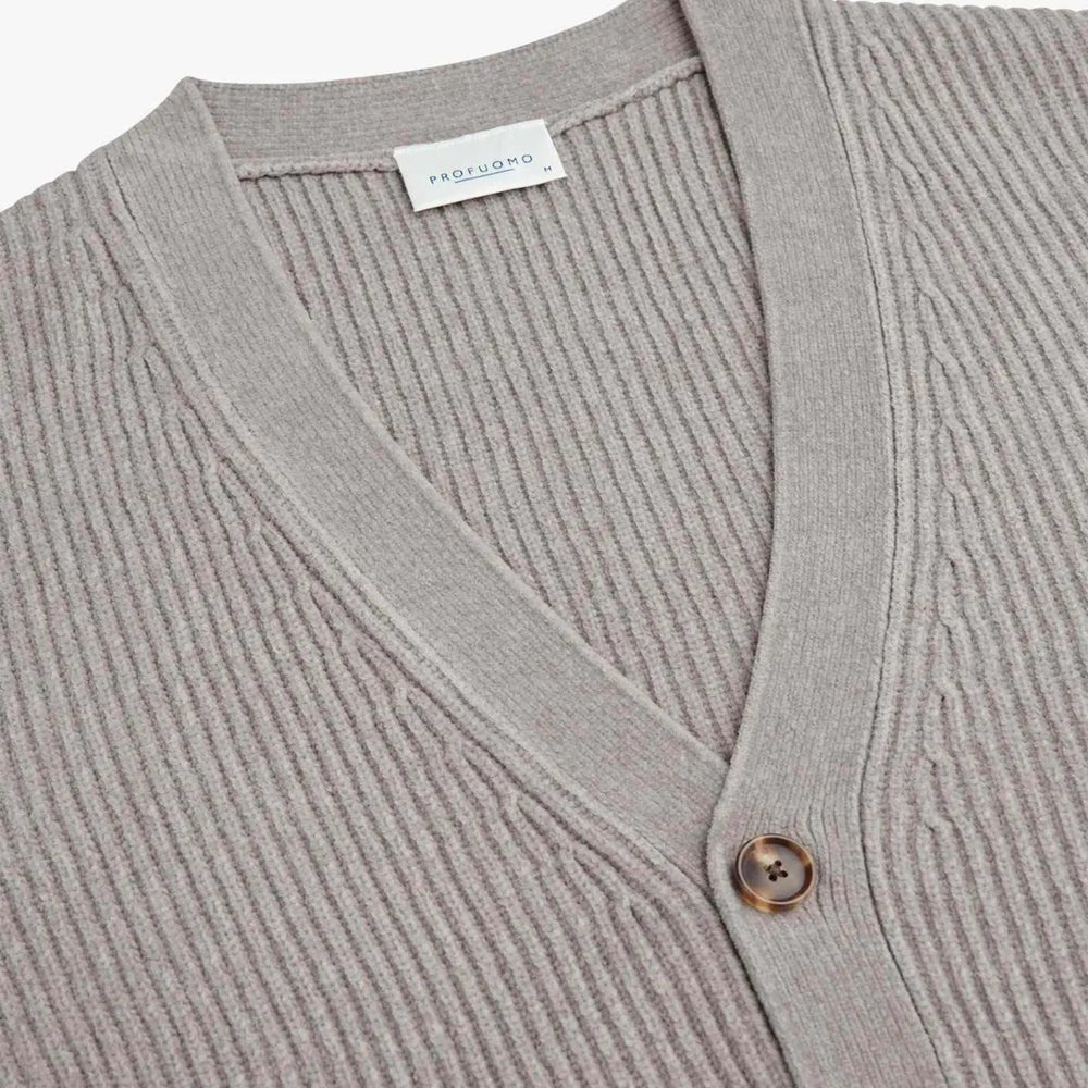 CARDIGAN FULL BUTTON GREY Grege
