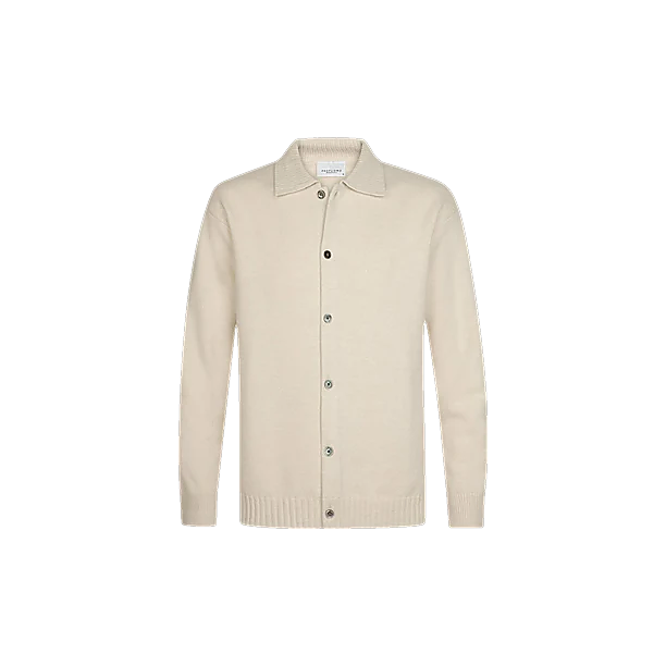 CARDIGAN FULL BUTTON SAND Zand