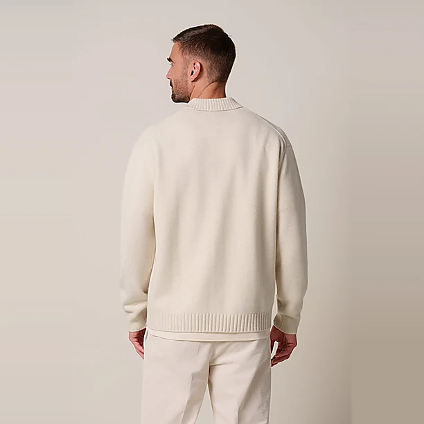 CARDIGAN FULL BUTTON SAND Zand