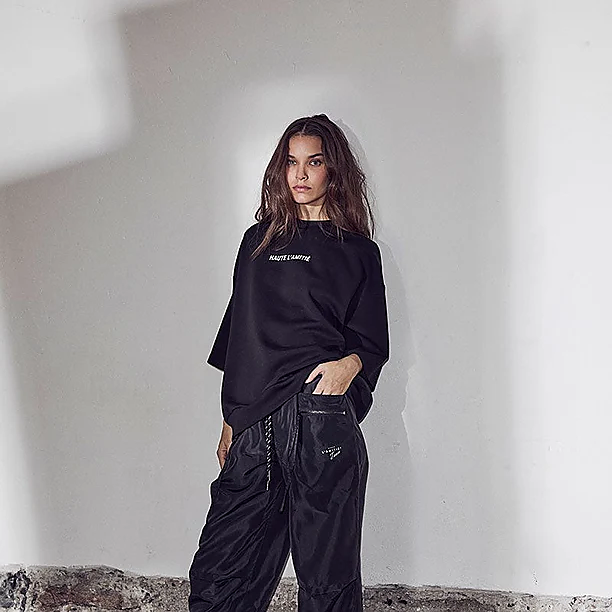CARGO ZIP POCKET TALL PANT Zwart
