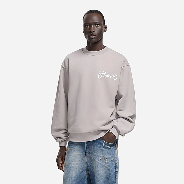 CITY AIRBRUSH SWEATER Licht Grijs