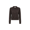CORY PADDED POLO KNIT Donker Bruin