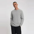 DANU KNITTED CHREWNECK WITH ARTWORK Grijs