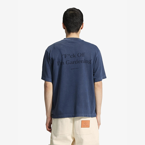DISTRESSED F*CK OFF I'M GARDENING T-SHIRT Blauw
