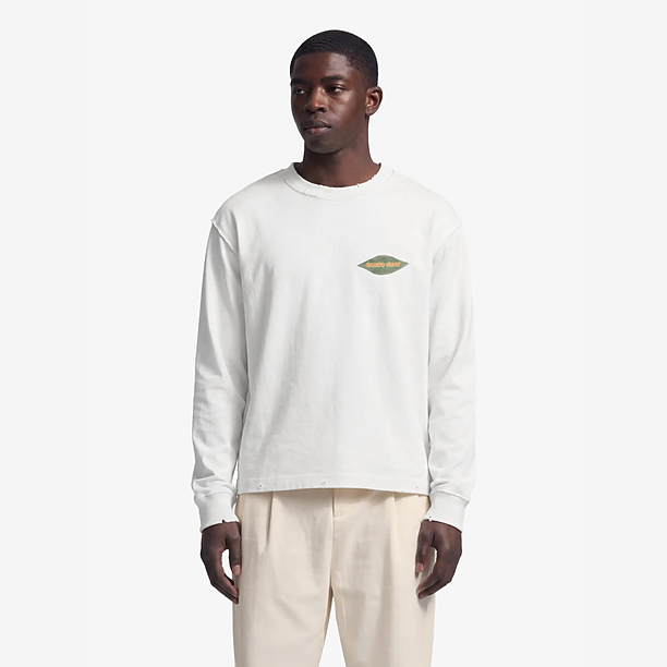 DISTRESSED LEAF LONGSLEEVE Off White