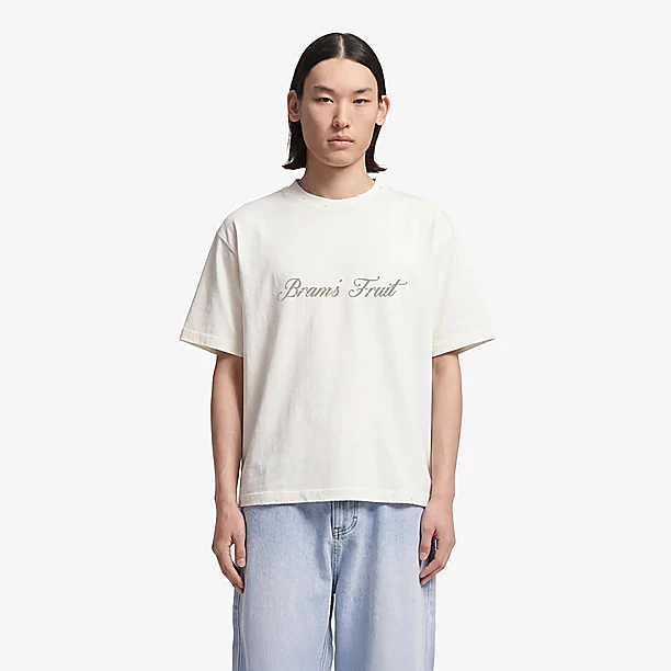 DISTRESSED SCRIPT LOGO T-SHIRT Off White