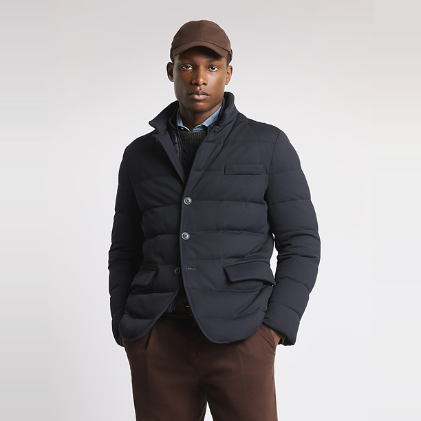 DOWN JACKET DB FRONT JERSEY Marine
