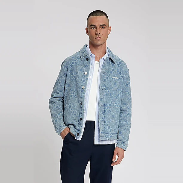 EMBER DNEIM JACQUARD JACKET Licht Blauw