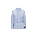 EMMA TIE STRIPE SHIRT Blauw