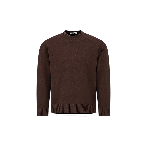 ESSENTIAL KNITTED CREWNECK Donker Bruin