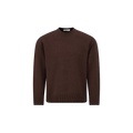 ESSENTIAL KNITTED CREWNECK Donker Bruin