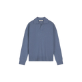 ESSENTIAL KNITTED POLO Blauw