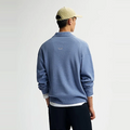 ESSENTIAL KNITTED POLO Blauw