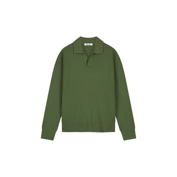 ESSENTIAL KNITTED POLO Groen