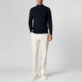 EXTRAFIINE MERINO ZIPPER SWEATER Marine