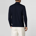 EXTRAFIINE MERINO ZIPPER SWEATER Marine
