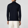 EXTRAFINE MERINO ZIPPER VEST Marine