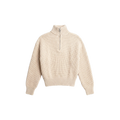 FISHERMAN QUARTER ZIP KNIT Beige