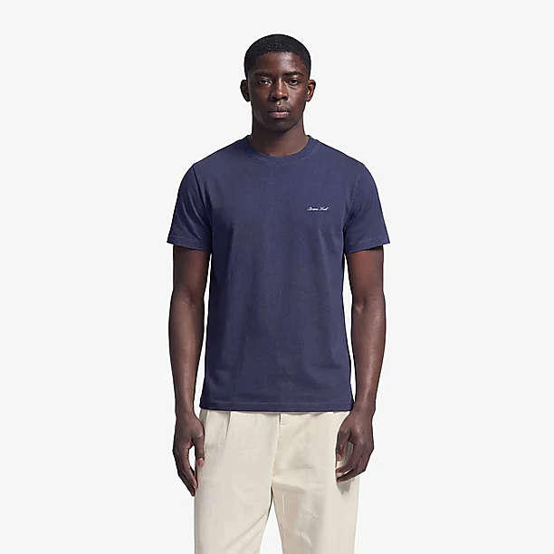 FITTED SCRIPT LOGO T-SHIRT Blauw