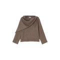 FLANNEL TOP EN SCARF Bruin