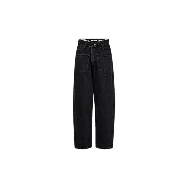 FLIP WAIST BLACK POCKET TALL JEANS