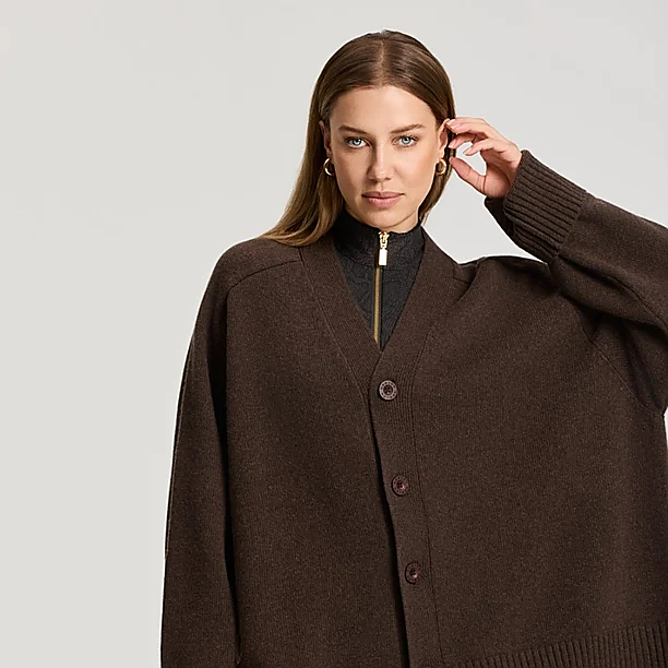 FLORENCE BOYFRIEND CARDIGAN Bruin