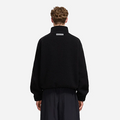 FROSTED BADGE FLEECE JACKET Zwart