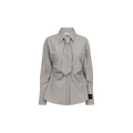 GEMMA TIE STRIPE SHIRT Beige