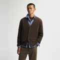 HAIRY TEXTURE CARDIGAN Licht Bruin