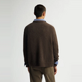 HAIRY TEXTURE CARDIGAN Licht Bruin
