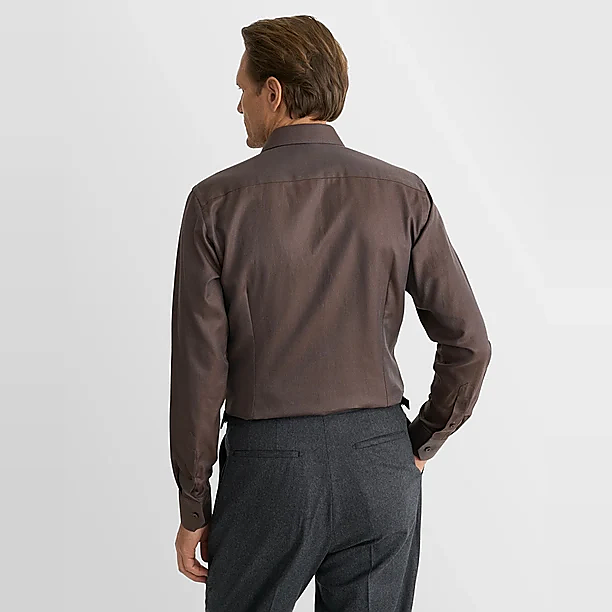 Herringbone Signature Twill Shirt Bruin