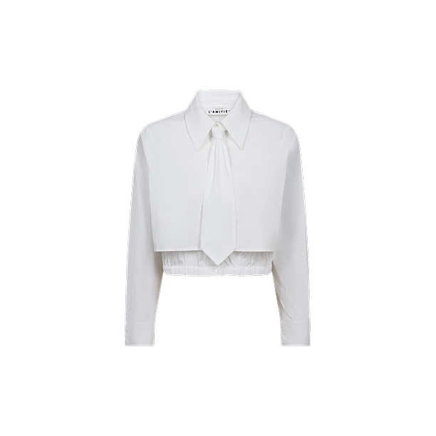 INEZ TIE SHIRT Wit