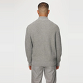 JACKET ZIP LS KNITWEAR Grijs