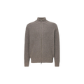 JACKET ZIP LS KNITWEAR Taupe