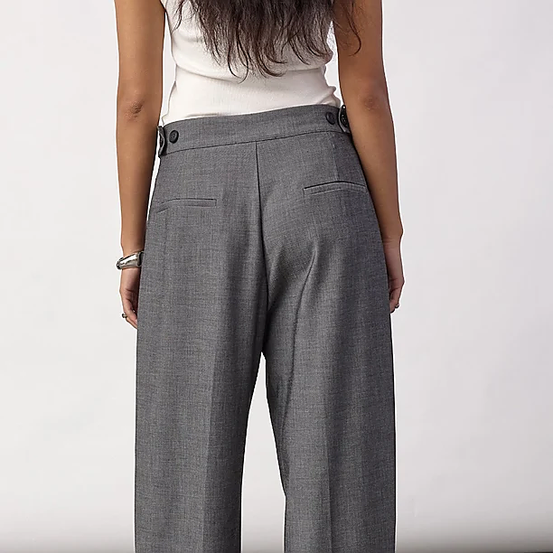 JACKYCC PLEAT PANT Grijs