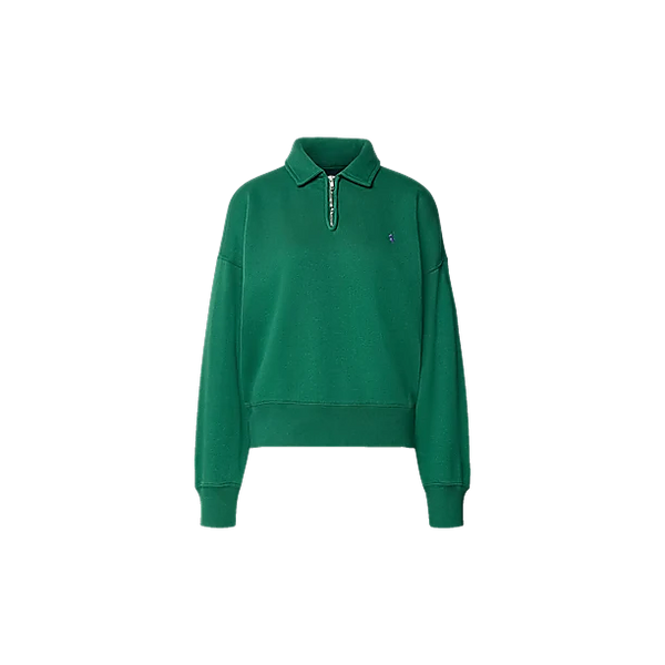 KNIT HALF ZIP SWEATSHIRT