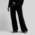 KNIT OPEN BOTTOM PANTS Zwart