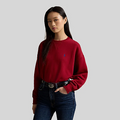 KNIT SWEATSHIRT Rood