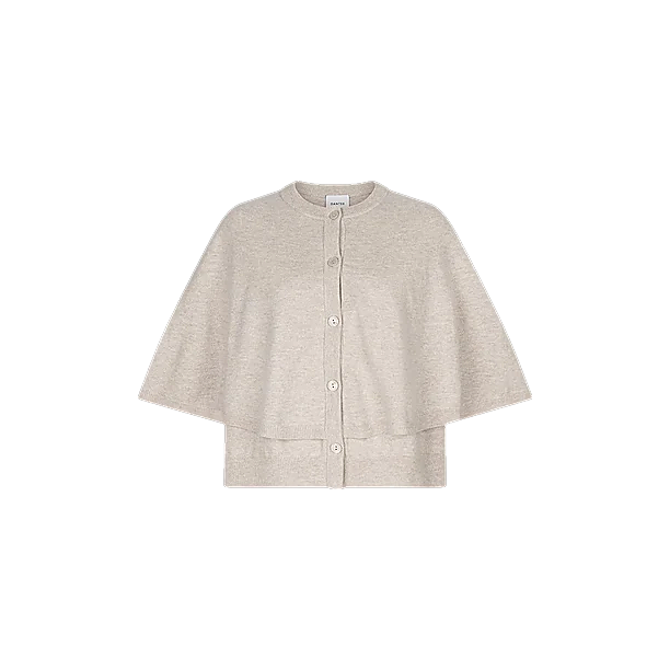 KNITTED CAPE Beige