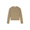 KNITTED V-NECK Bruin